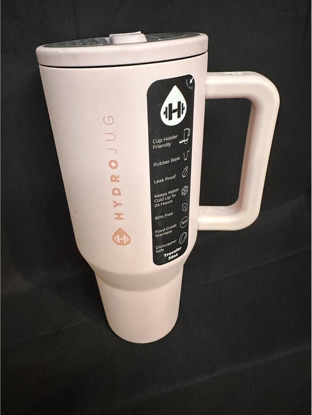 HYDROJUG 40 oz. Sport Bottle 'Pink Sand' (Straw damaged)